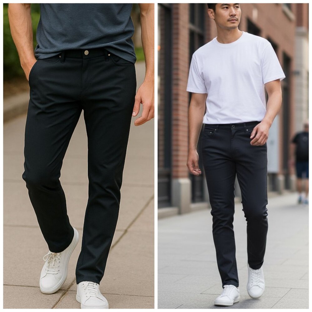 Lululemon ABC Pants Classic 5-Pocket Slim Fit Black Recycled Polyester Men's 32